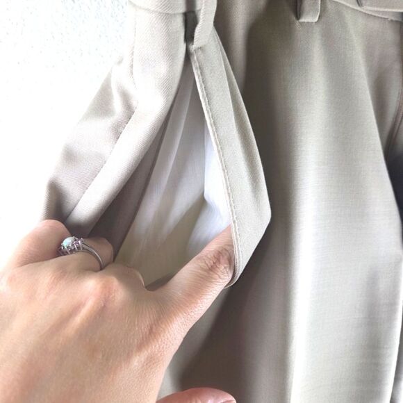 Men's Lauren Ralph Lauren Green Label Biege Wool Classic 2 Piece Suit 42S 36X30 - Picture 6 of 12